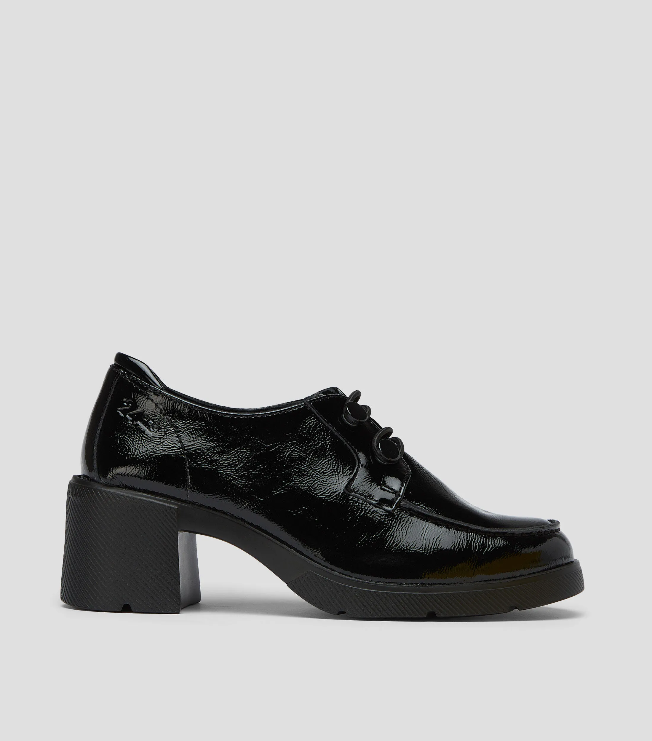 24 Hrs Mocasines en Piel con tacón medio y ancho Mujer