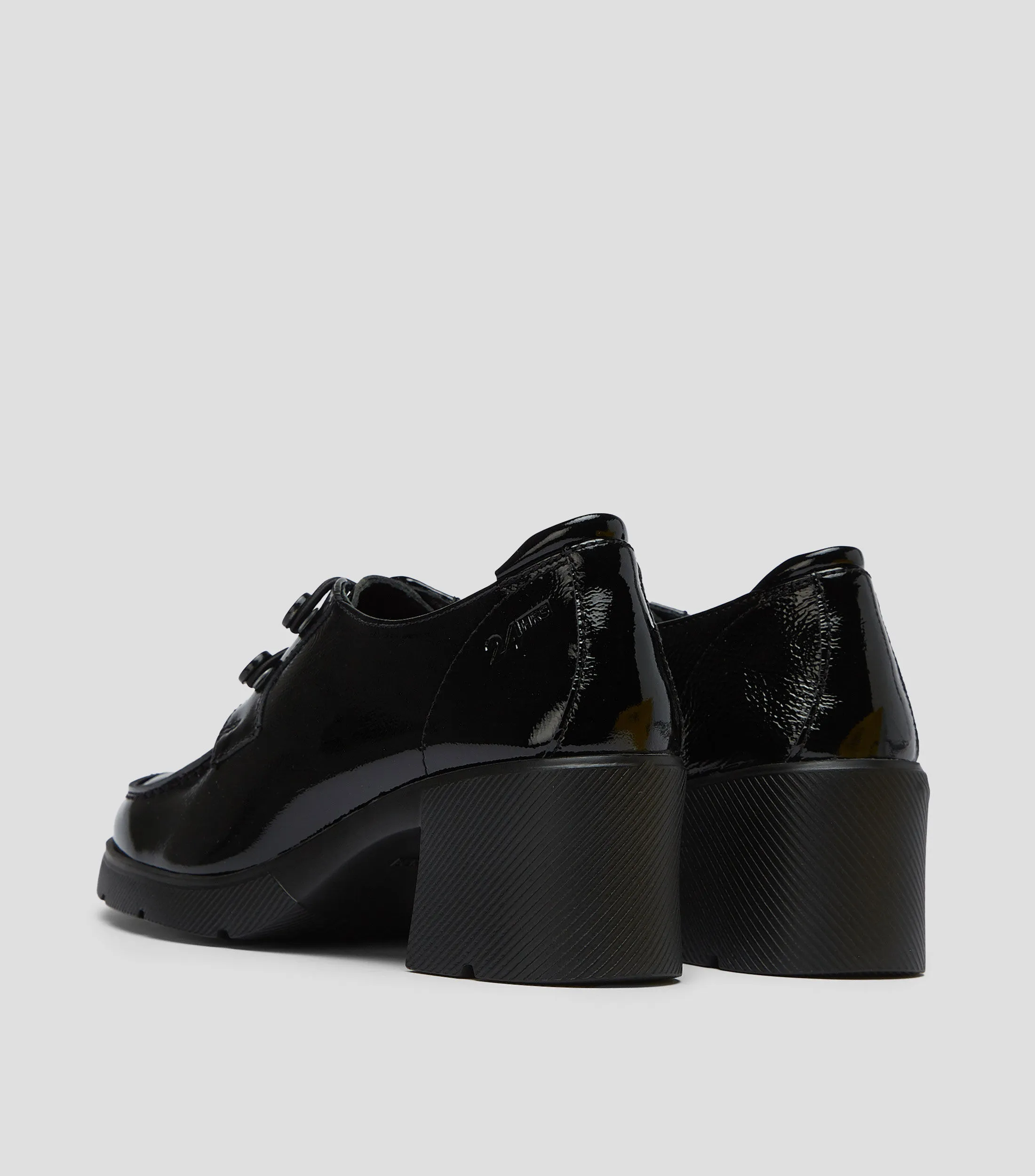 24 Hrs Mocasines en Piel con tacón medio y ancho Mujer