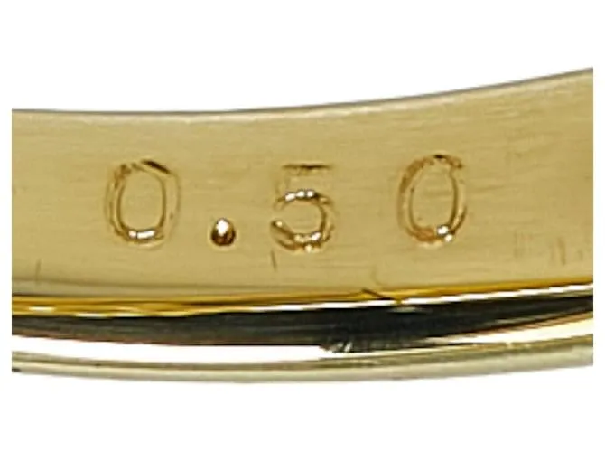 & Other Stories Anillo de oro amarillo K18YG con diamante de 0.5 ct para mujeres en excelente estado Dorado 
