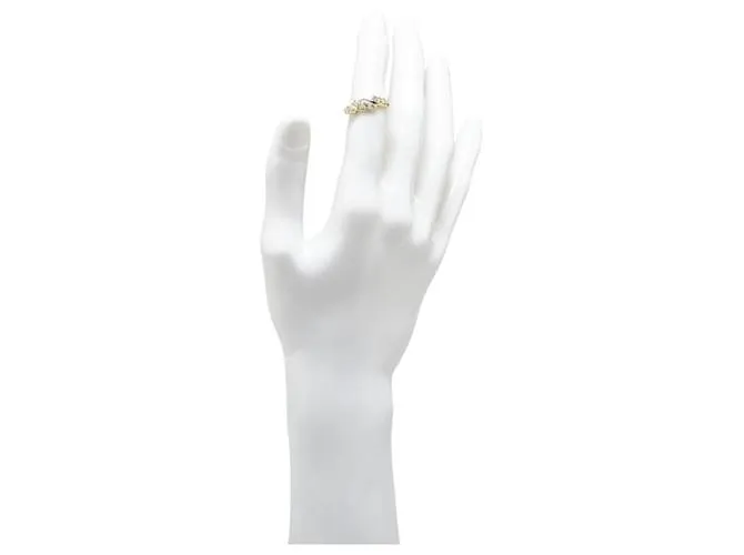 & Other Stories Anillo de oro amarillo K18YG con diamante de 0.5 ct para mujeres en excelente estado Dorado 