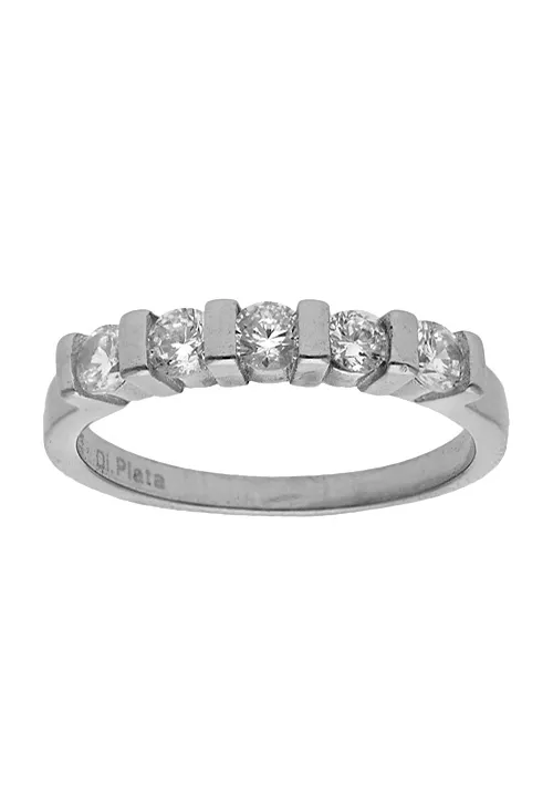 Anillo cintillo de plata rodiado 280_2010586