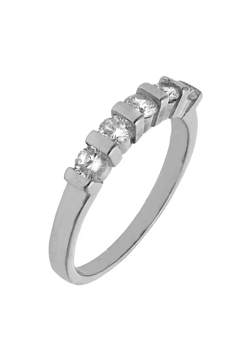Anillo cintillo de plata rodiado 280_2010586
