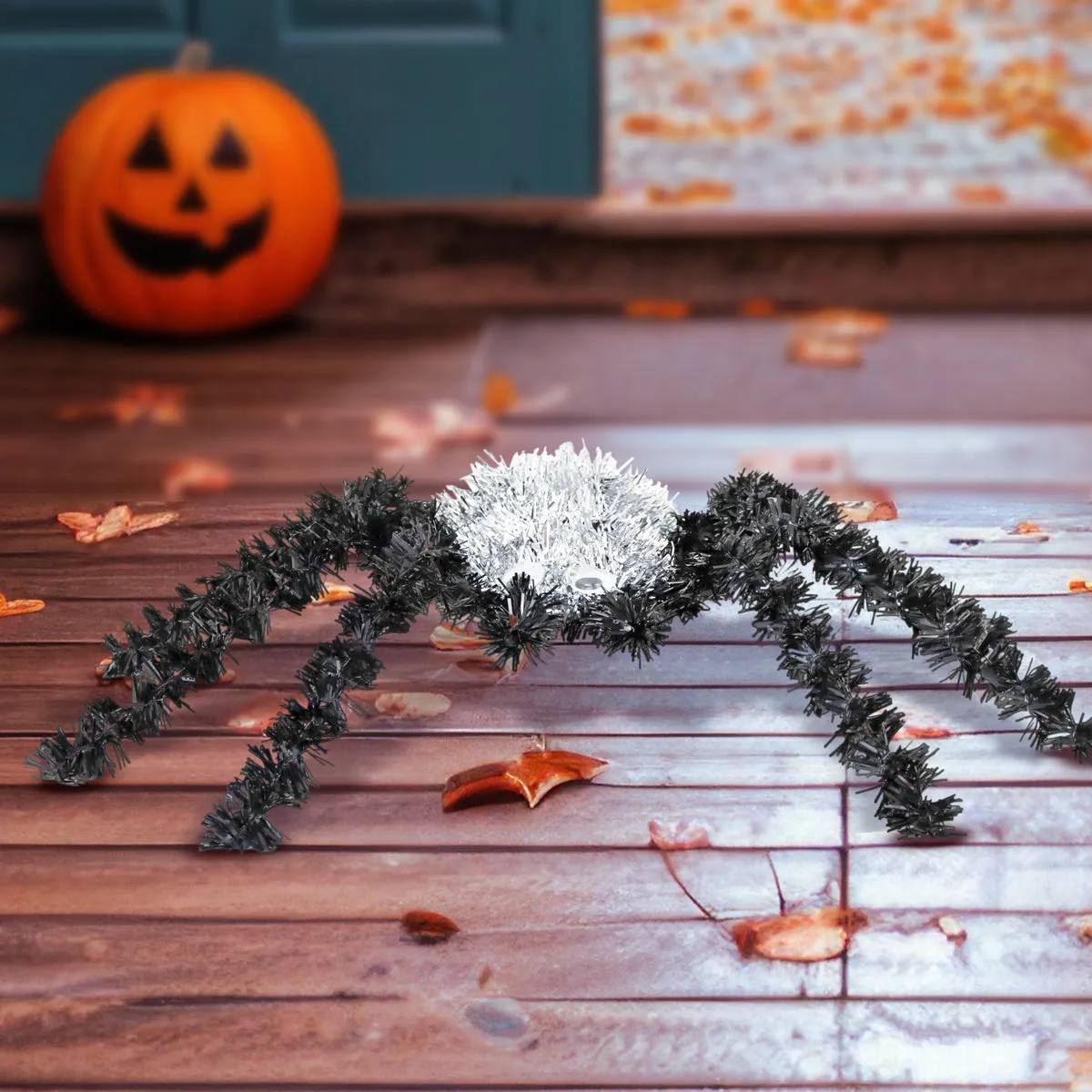 Araa de Tinsel color Plata para Halloween