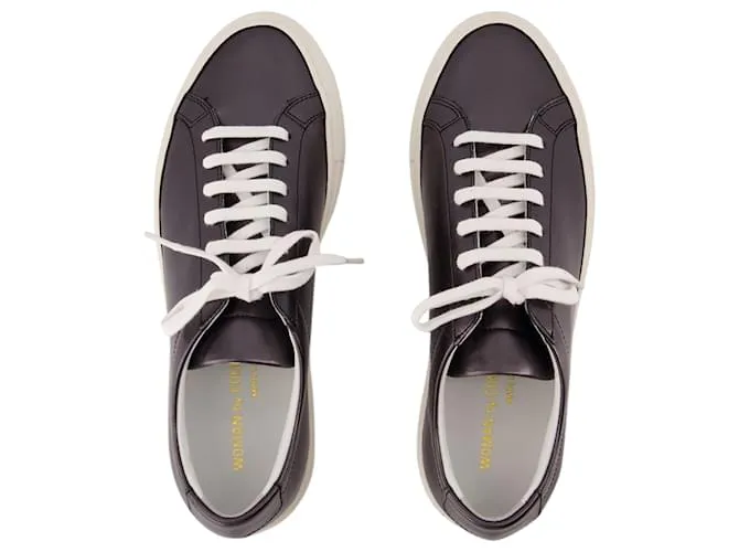 AUTRE MARQUE ZAPATILLAS BRILLANTES AQUILES  PROYECTOS COMUNES  CUERO  NEGRO 