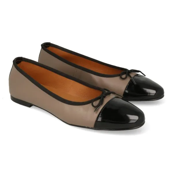 BAILARINAS MUJER ORIGINALES PUNTA CHAROL MOD. ZHOE TAUPE