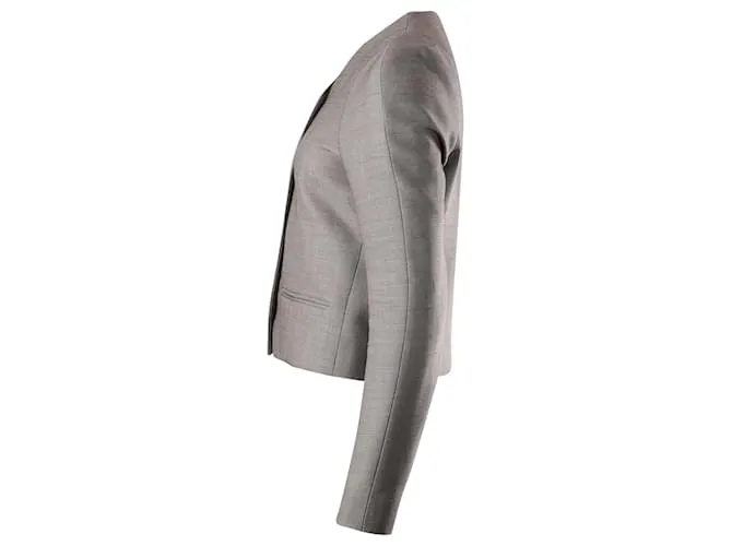 Balenciaga Chaqueta a medida con mangas abullonadas en lana gris 
