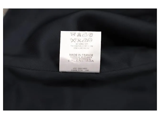 Balenciaga Chaqueta a medida con mangas abullonadas en lana gris 