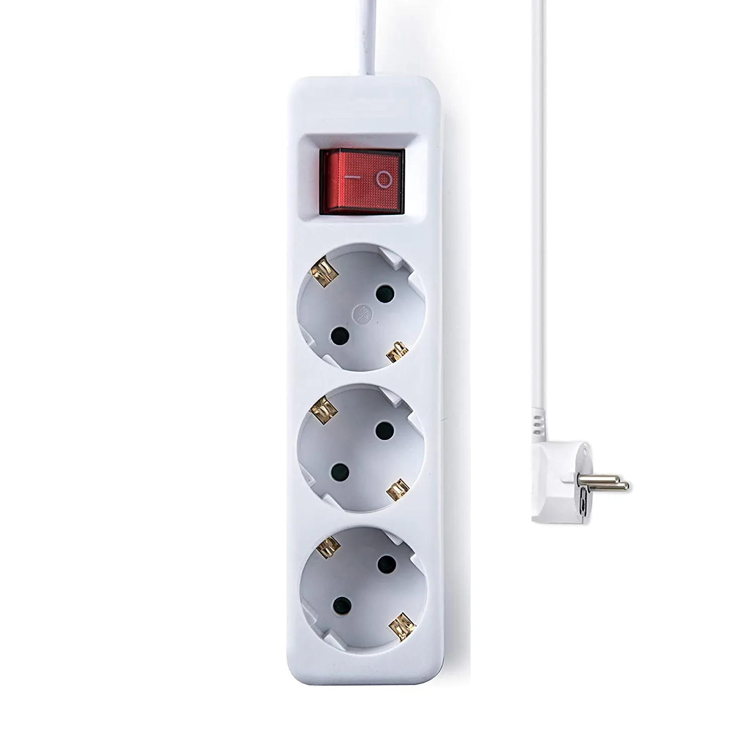 Base De Enchufe 3 Tomas Con Interruptor 1.5 M Blanco