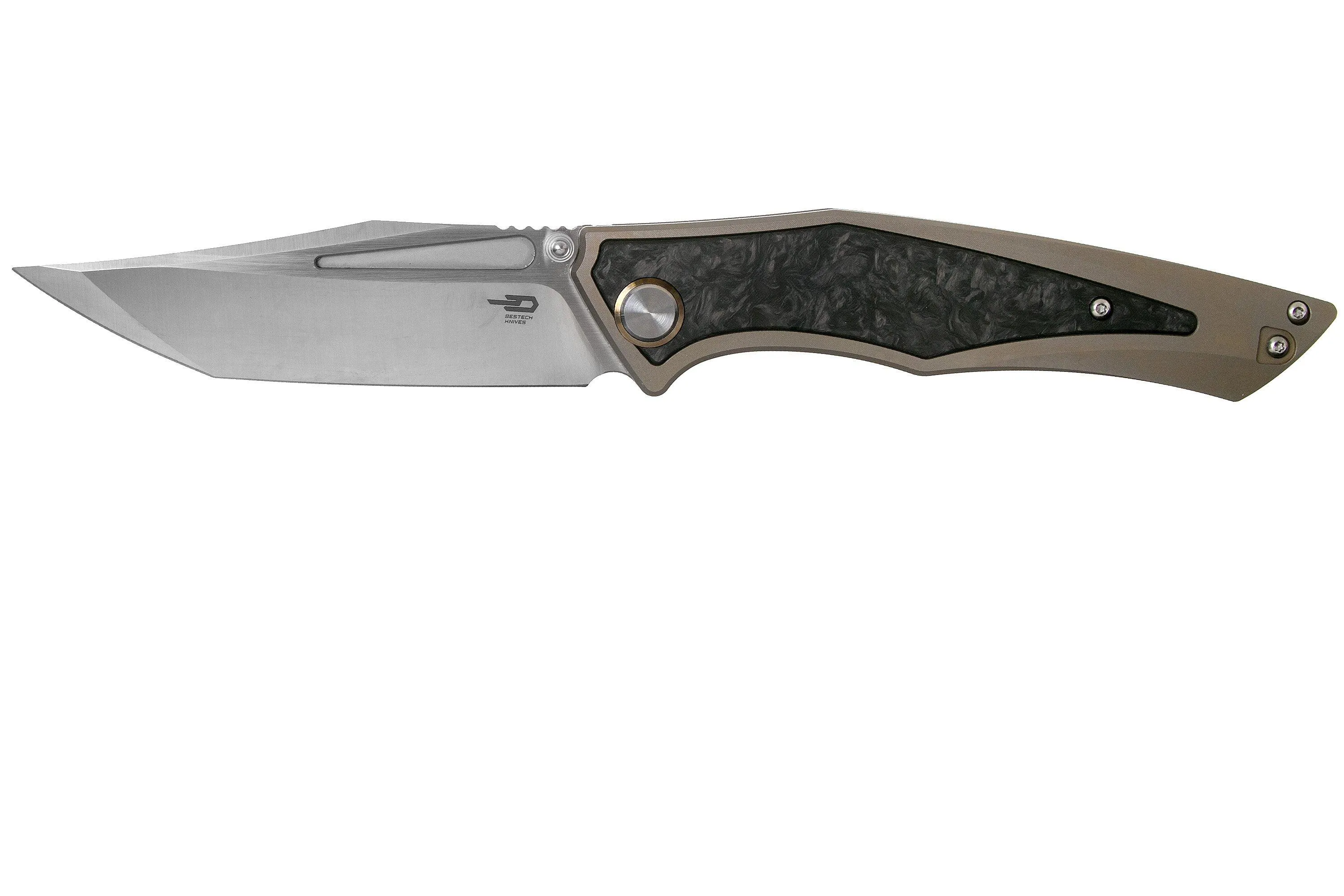 Bestech Togatta BT2102F Marbled Carbon fibre navaja, diseño Morgan Koens