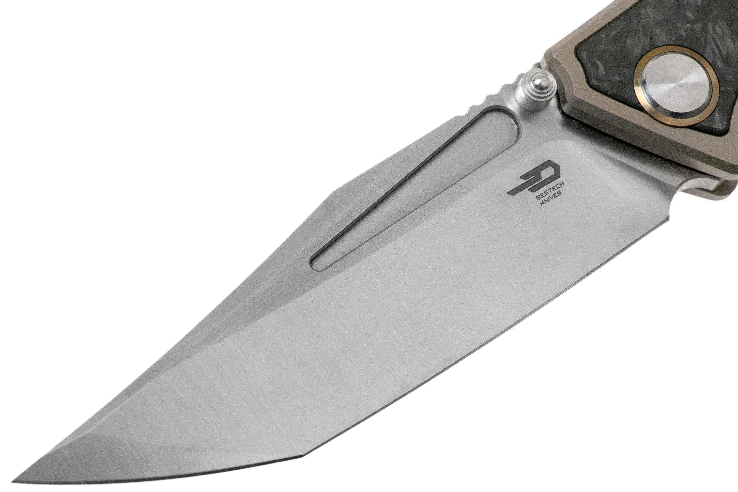 Bestech Togatta BT2102F Marbled Carbon fibre navaja, diseño Morgan Koens