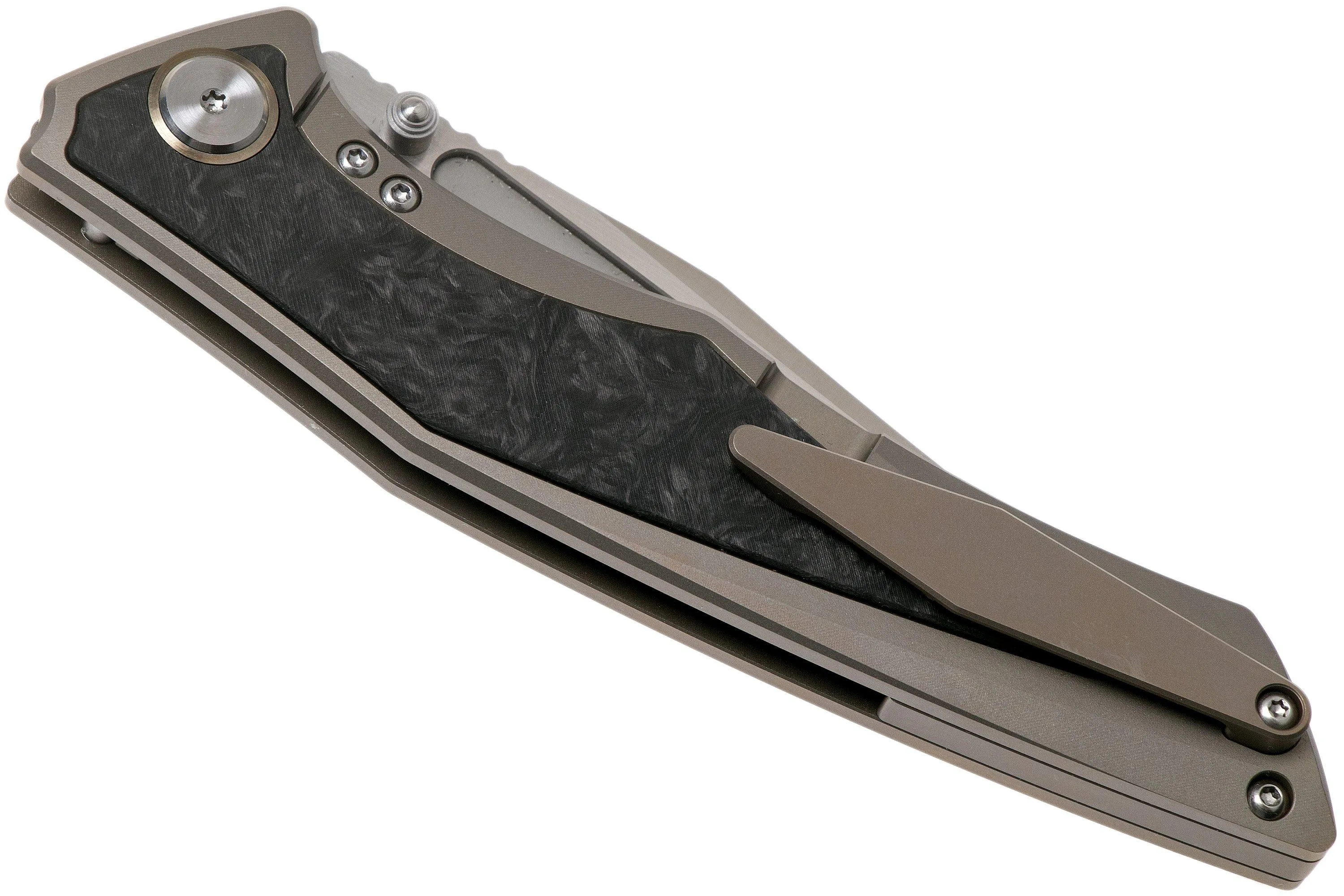 Bestech Togatta BT2102F Marbled Carbon fibre navaja, diseño Morgan Koens