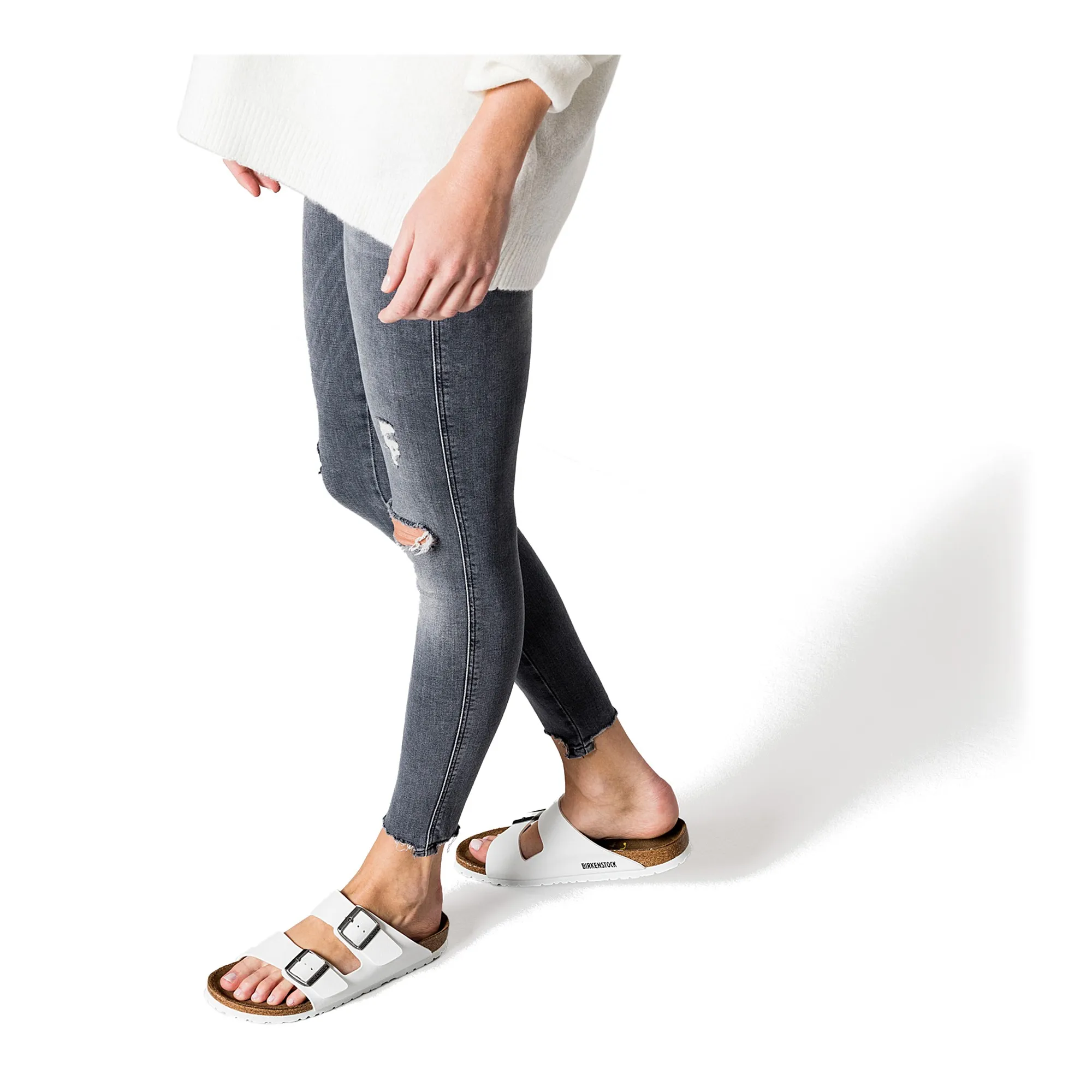 BIRKENSTOCK Sandalias planas de Mujer BLANCO