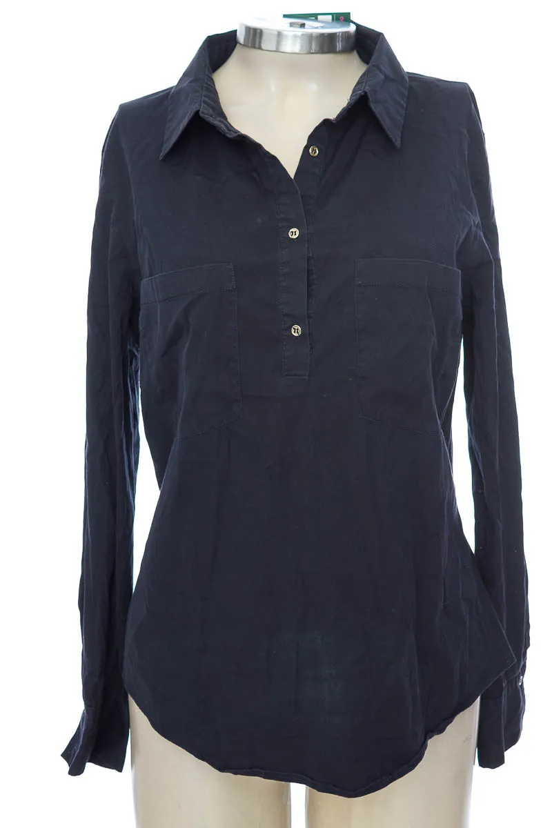 BLUSA COLOR AZUL  ZARA