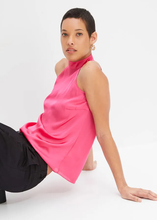 Blusa sin mangas rosa caliente