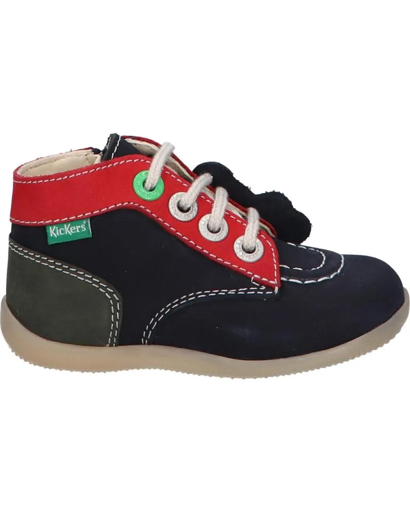 BOTAS DE NIñA Y NIñO KICKERS 87905910 BONZIP 102 MARINE ROUGE VE