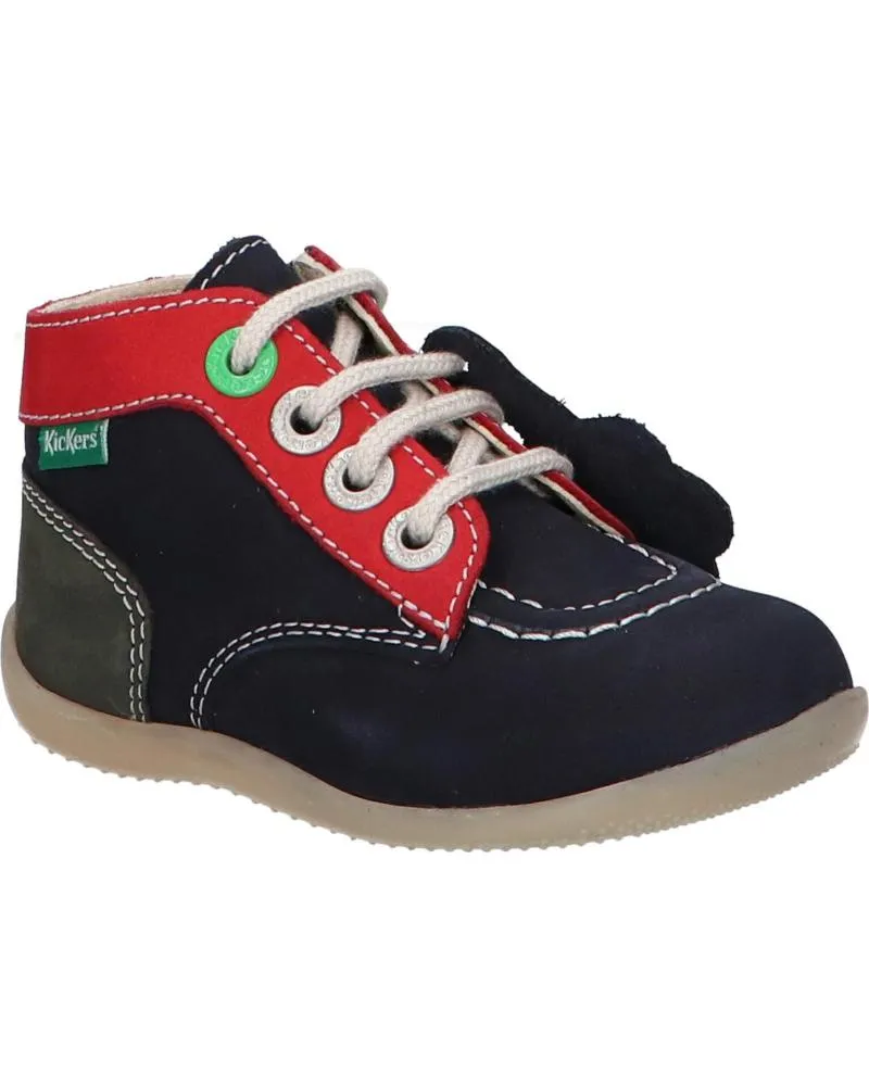 BOTAS DE NIñA Y NIñO KICKERS 87905910 BONZIP 102 MARINE ROUGE VE