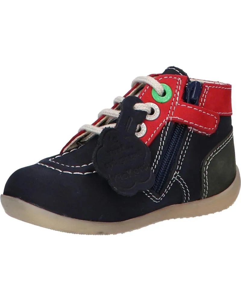 BOTAS DE NIñA Y NIñO KICKERS 87905910 BONZIP 102 MARINE ROUGE VE