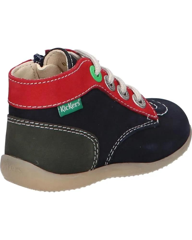 BOTAS DE NIñA Y NIñO KICKERS 87905910 BONZIP 102 MARINE ROUGE VE