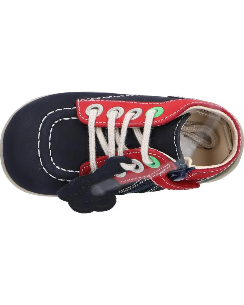 BOTAS DE NIñA Y NIñO KICKERS 87905910 BONZIP 102 MARINE ROUGE VE