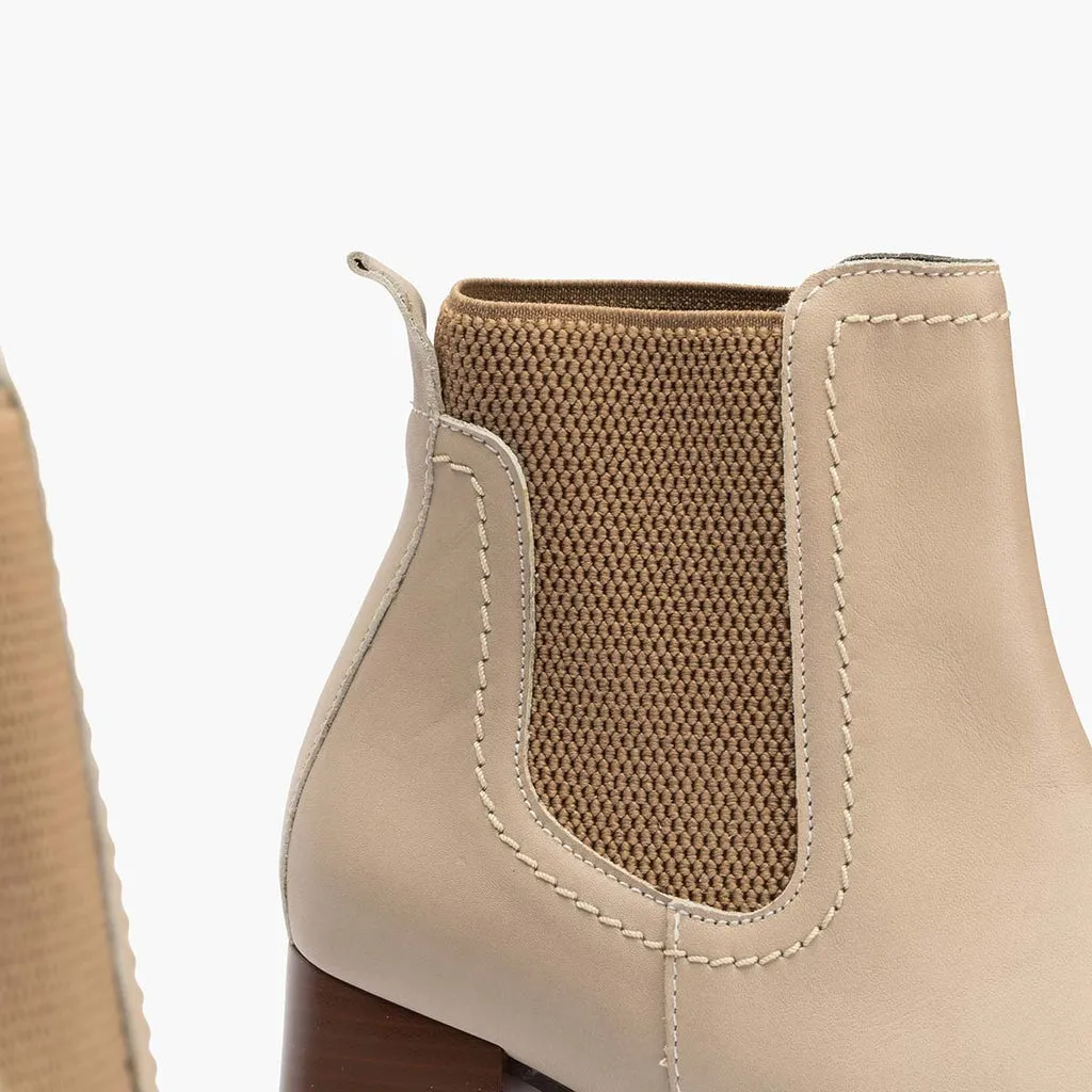 Botín Chelsea para mujer color piedra