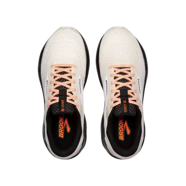 Brooks Women's Ghost 16 Ecru/Orange/Black