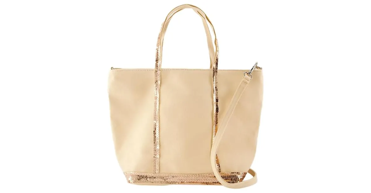 CABAS S SHOPPER BAG  VANESSA BRUNO  ALGODóN  BEIGE CASTAñO 