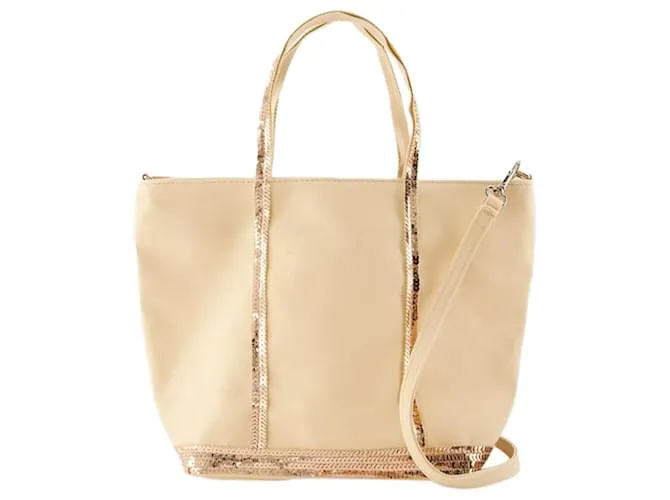 CABAS S SHOPPER BAG  VANESSA BRUNO  ALGODóN  BEIGE CASTAñO 