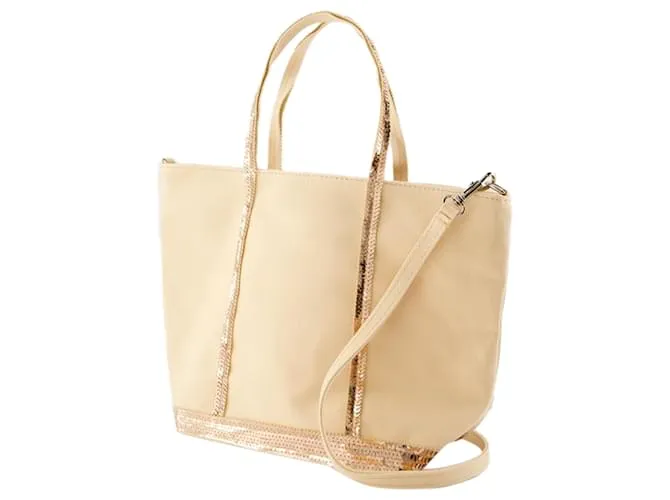 CABAS S SHOPPER BAG  VANESSA BRUNO  ALGODóN  BEIGE CASTAñO 