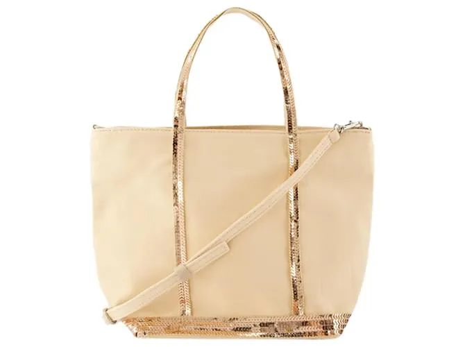 CABAS S SHOPPER BAG  VANESSA BRUNO  ALGODóN  BEIGE CASTAñO 