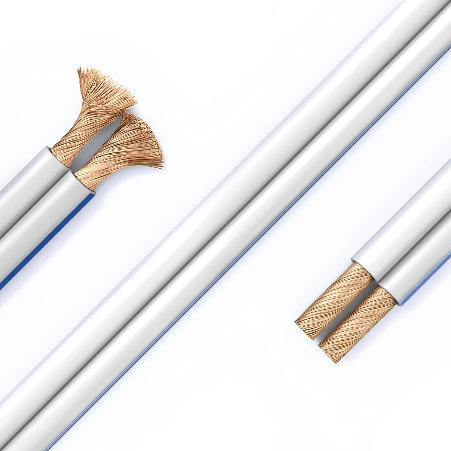 Cable Para Altavoz 2x 2.5 Mm 100 M Blanco