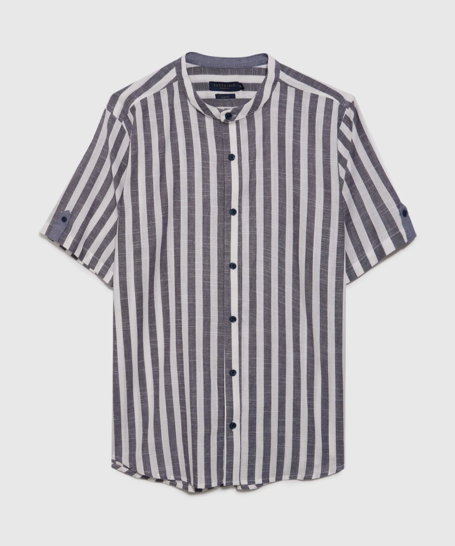 CAMISA CUELLO NERU PRETE&NTILDE;IDA A RAYAS MANGA CORTA