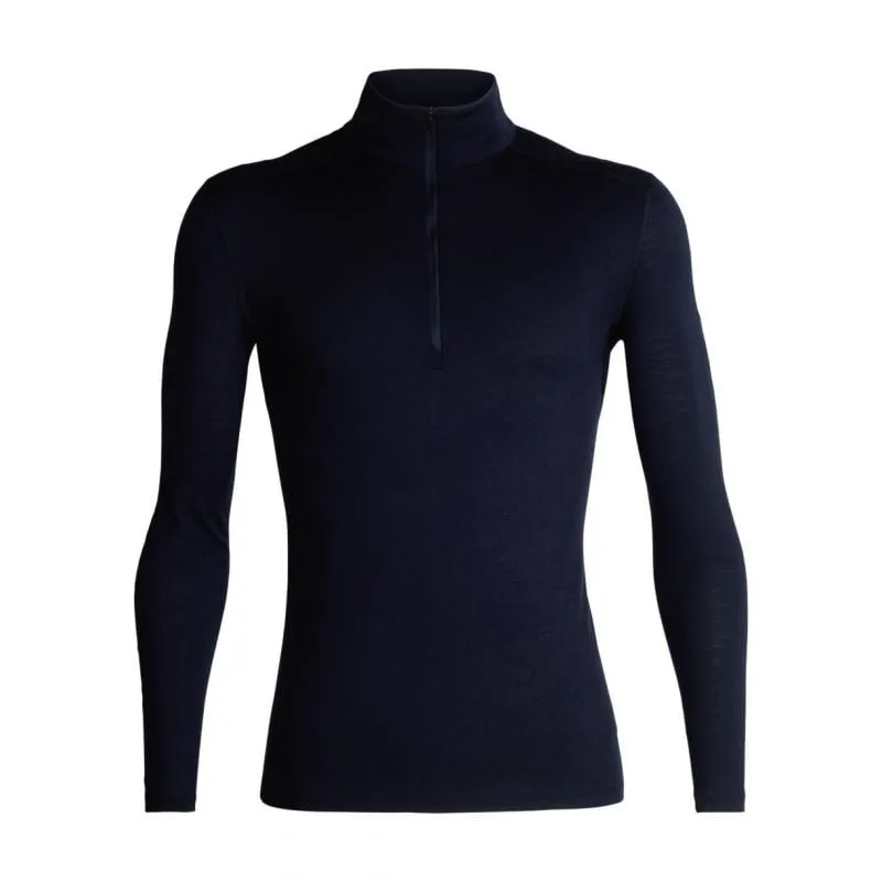 Camiseta técnica de media cremallera para hombre Icebreaker Merino 200 Oasis Ls Half Zip (Midnight navy)