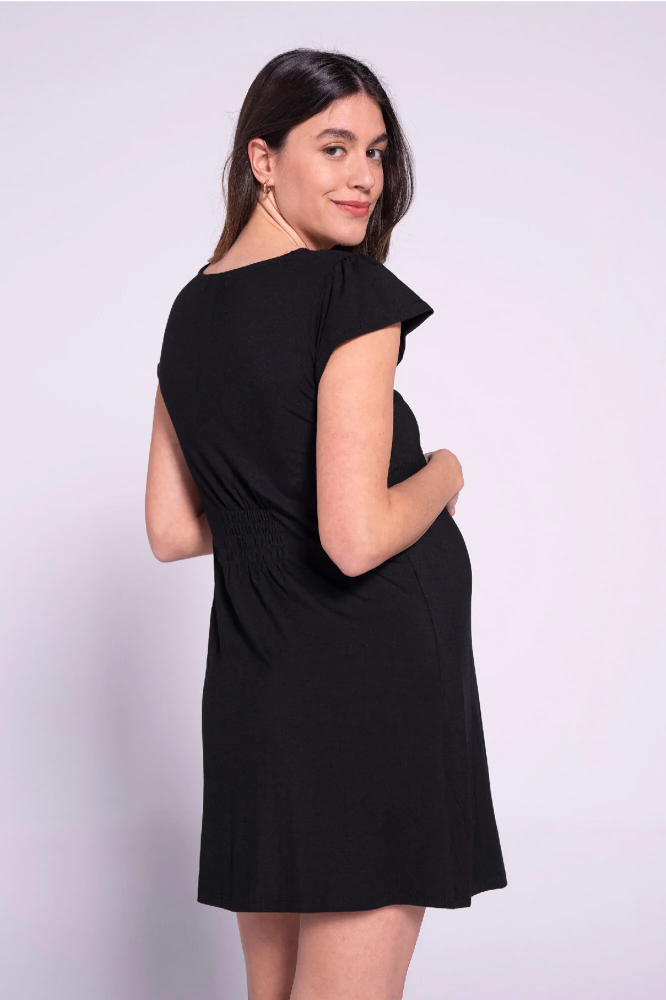 Camisón de lactancia con manga corta