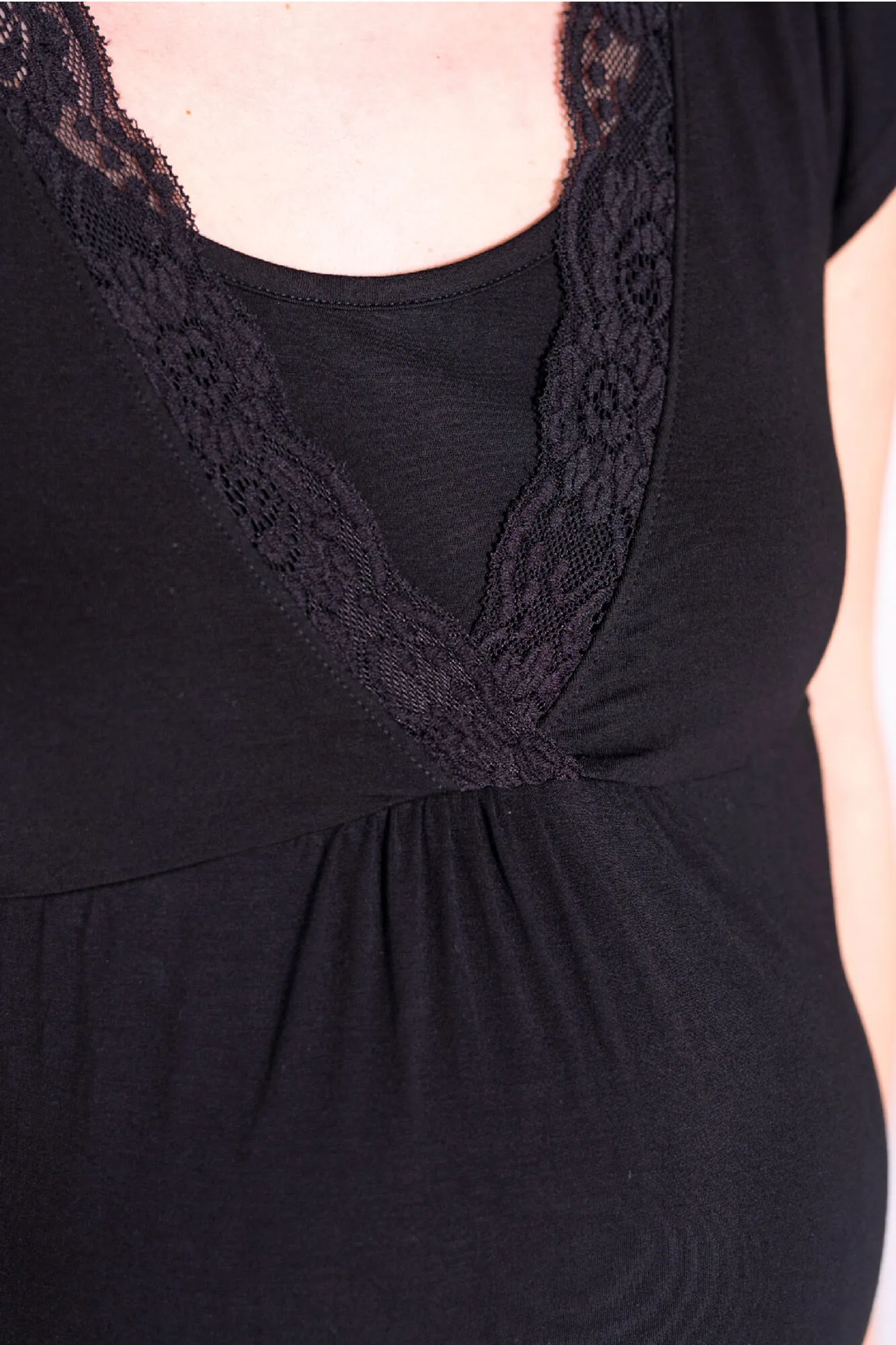 Camisón de lactancia con manga corta