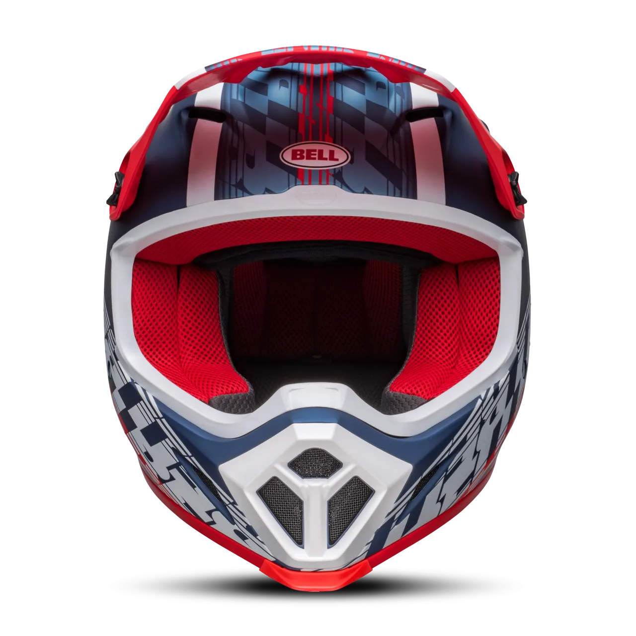 CASCO DE CROSS BELL MX9 MIPS® OFFSET AZUL METáLICOBLANCO