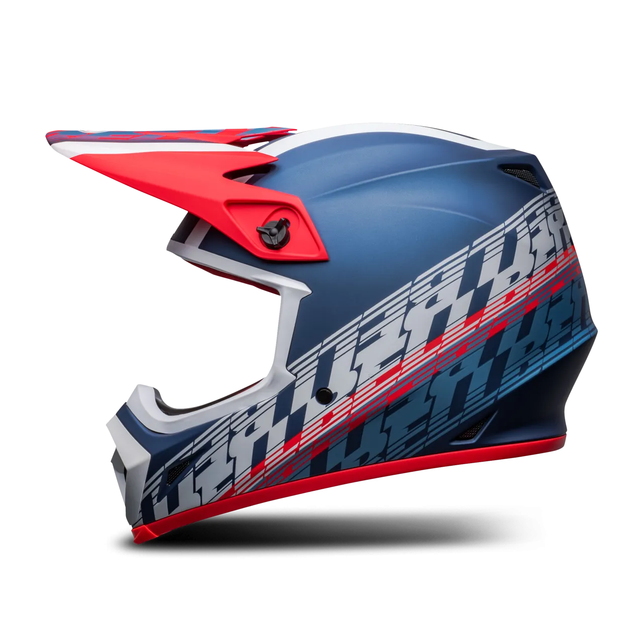 CASCO DE CROSS BELL MX9 MIPS® OFFSET AZUL METáLICOBLANCO