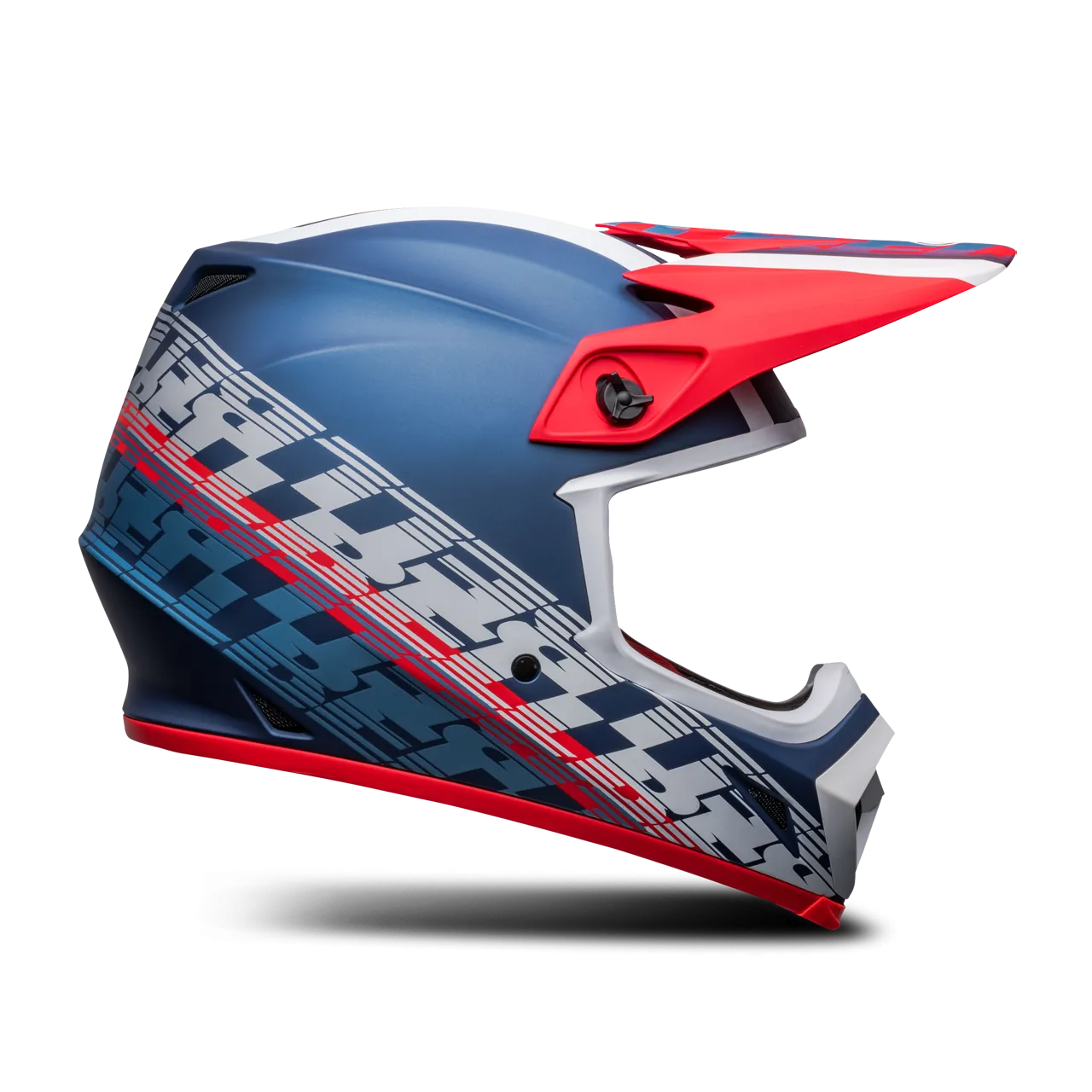 CASCO DE CROSS BELL MX9 MIPS® OFFSET AZUL METáLICOBLANCO