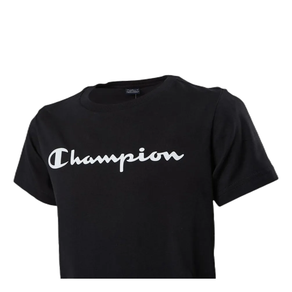 CHAMPION CREWNECK TSHIRT JUNIOR BLACK