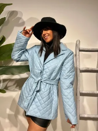 Chaqueta Polipiel SKALIGARI Celeste