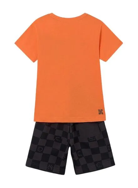 Conjunto Mayoral 2 Piezas Bermuda Damero Para Niño
