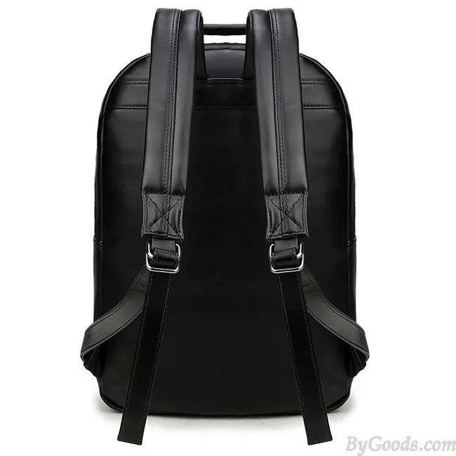Cool PU Stereo Angel Wings Sword Wild Wolf Rivets Large Punk Animal Backpack 