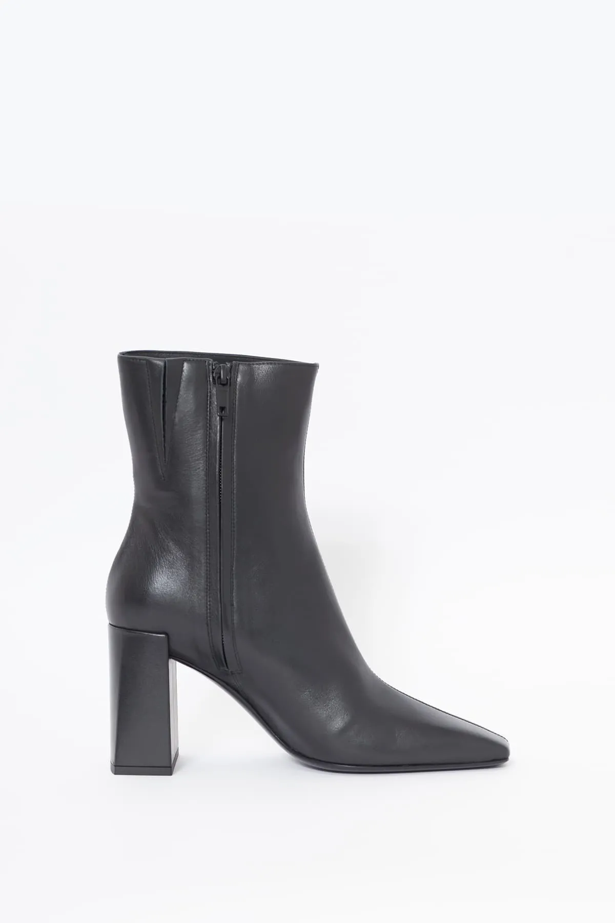 COURREGES BLACK HERITAGE ANKLE BOOTS