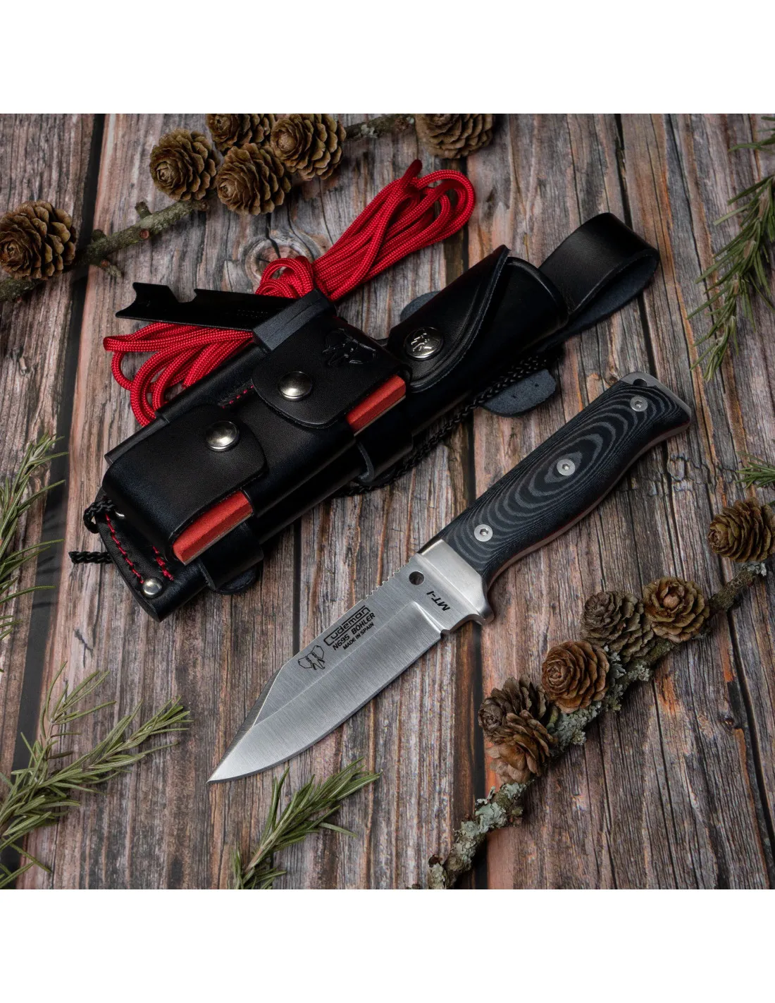 CUCHILLO MT1 MANGO MICARTA NEGRA, COMPLETO