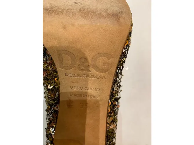 D&G Tacones Dorado 