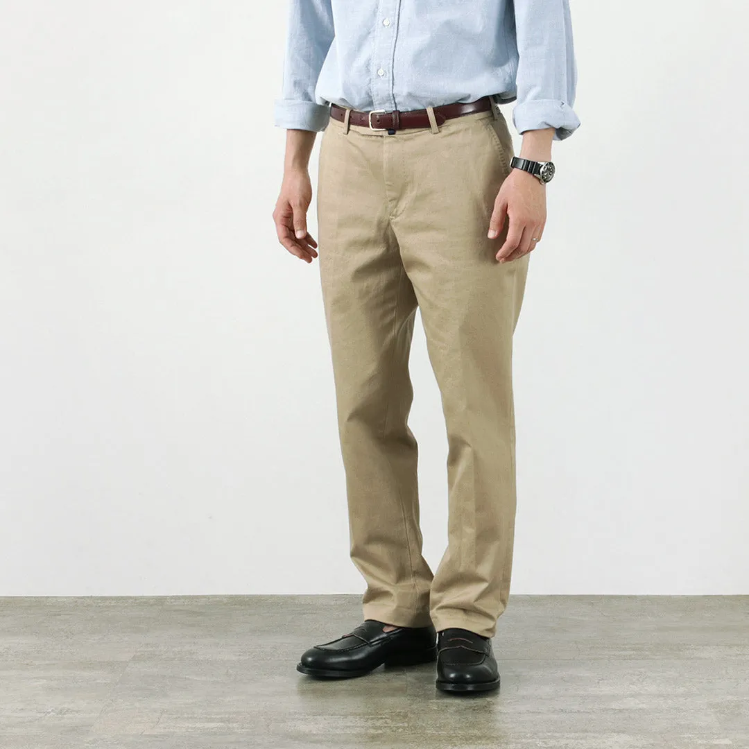 D.c.white / algodón sargento de silueta regular chinos
