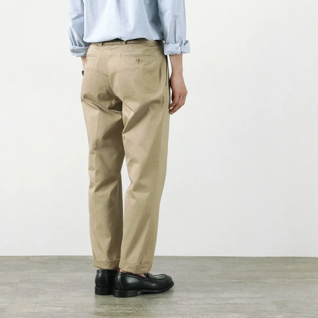 D.c.white / algodón sargento de silueta regular chinos