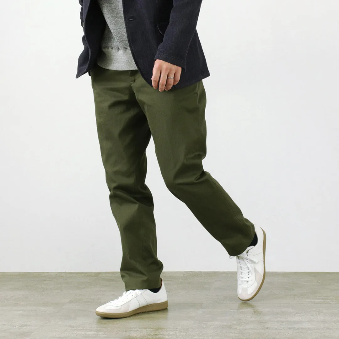 D.c.white / algodón sargento de silueta regular chinos