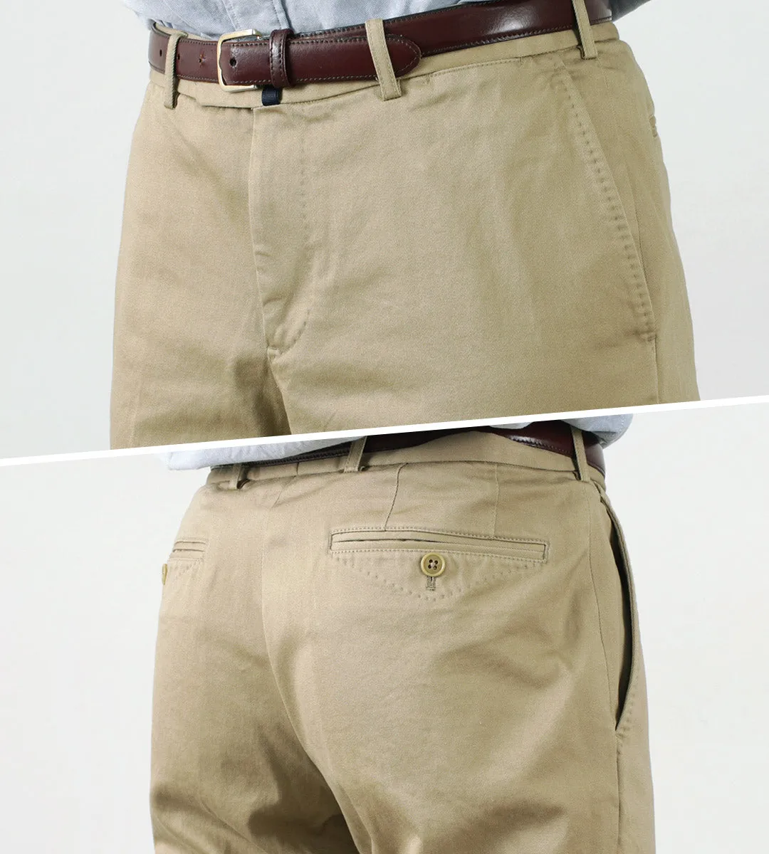 D.c.white / algodón sargento de silueta regular chinos