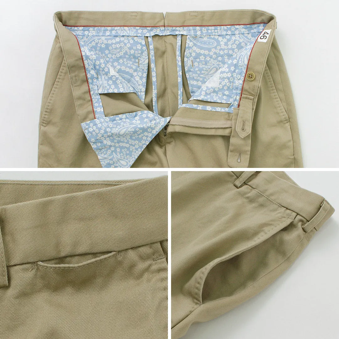 D.c.white / algodón sargento de silueta regular chinos