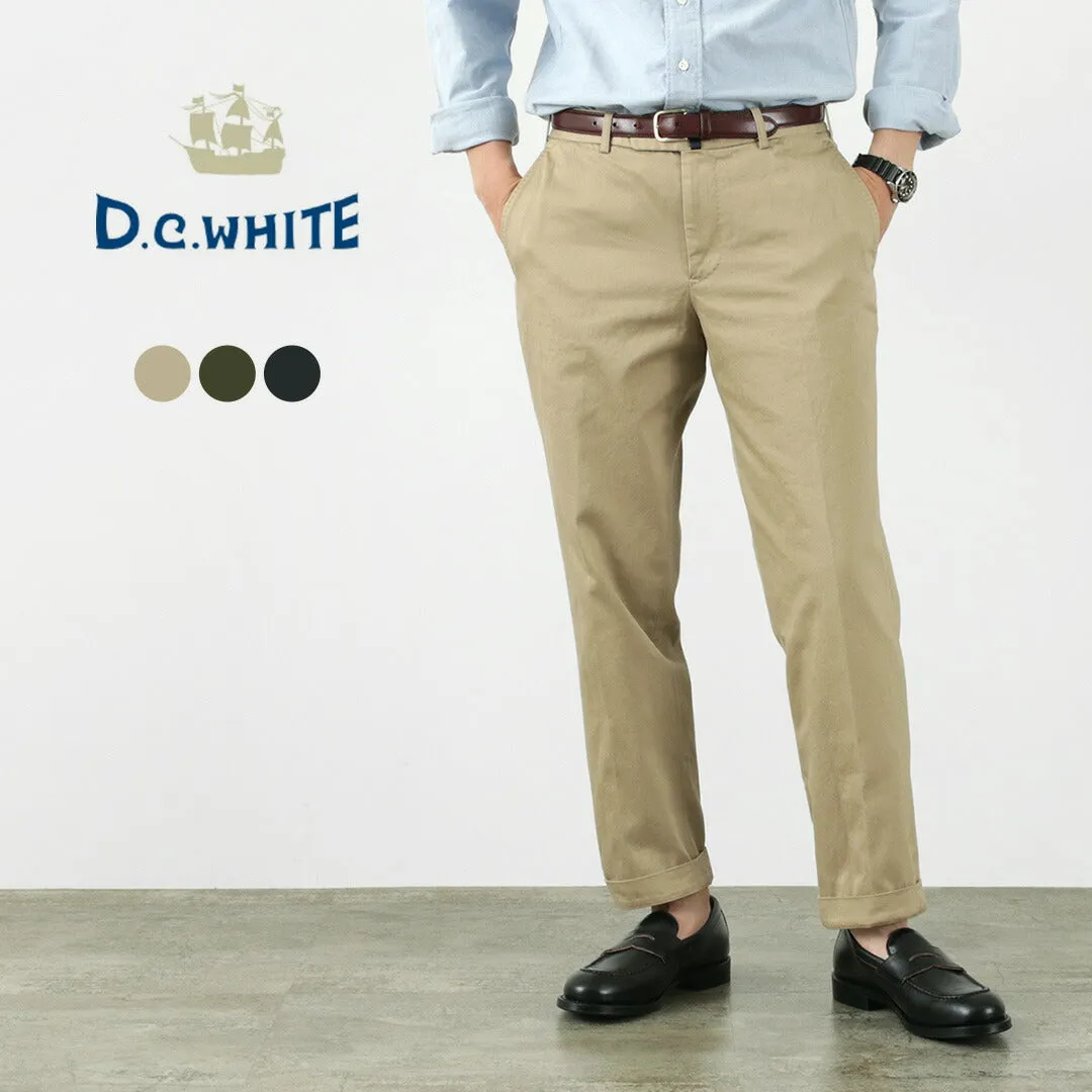 D.c.white / algodón sargento de silueta regular chinos